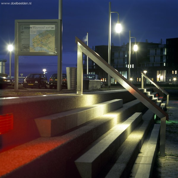 Outsidestyle and lighting, Almere haven, the Netherlands, design by ipv Delft