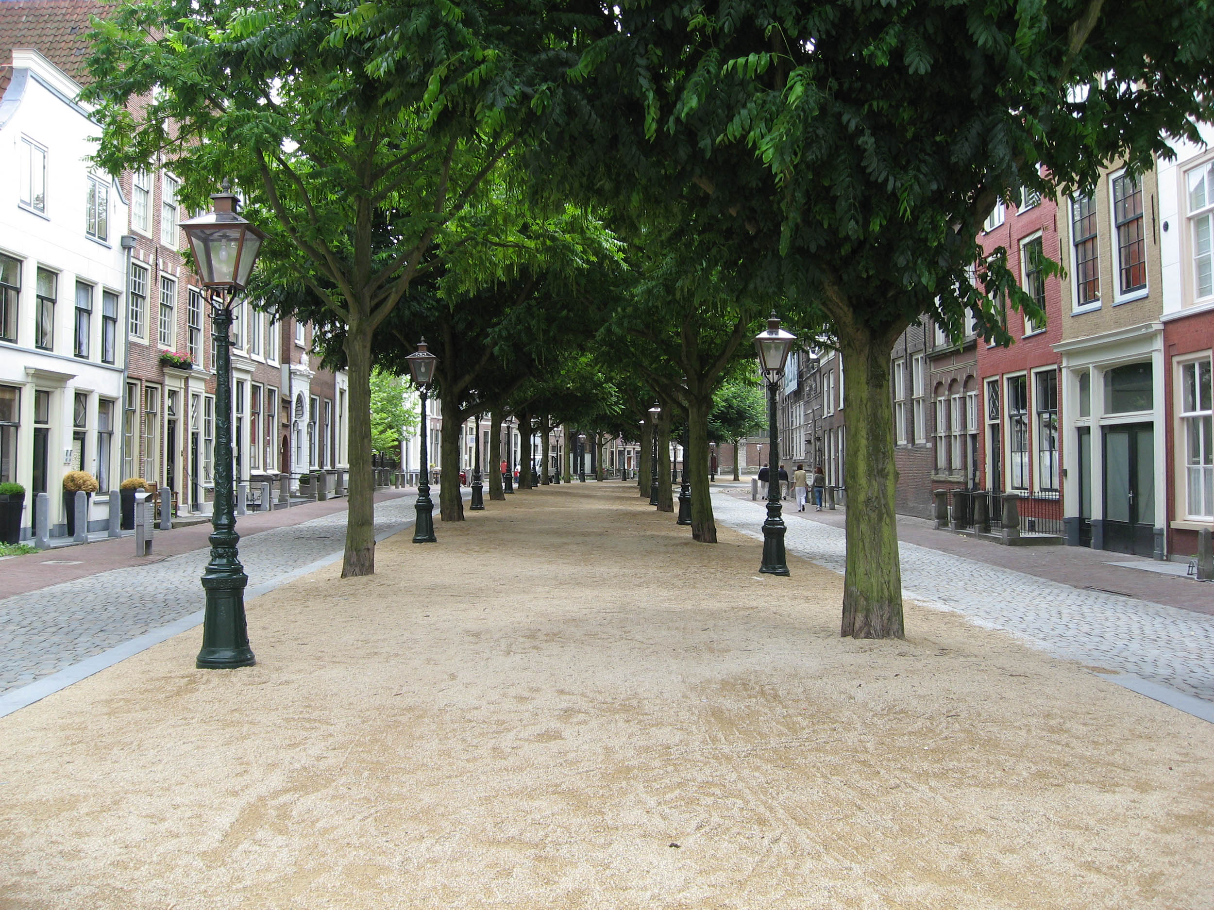 street lights in the center of Leiden